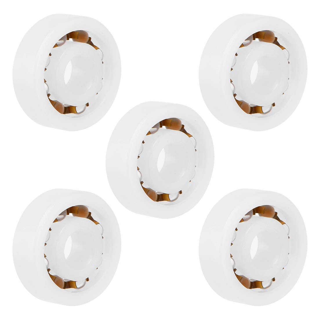 625 POM Plastic Bearings 5x16x5mm Glass Ball Nylon Cage Pack of 5