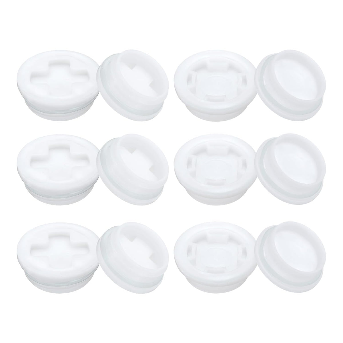 Bung Cap, 2'' Drum Bung Cap with Silicone Seals Rings, 6Pcs Coarse Thread and 6Pcs Fine Thread Bung Plug, Drum Bung Plug for 55 Gallon Plastic Drums and Household Bucket Caps