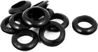 30mm Inner Dia Double Sides Rubber Wire Grommets Gasket Ring Cable Protector Black 10 PCS