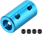 1/8 Inch to 6mm Bore Rigid Coupling Set Screw L20XD10 Aluminum Alloy,Shaft Coupler Connector,Motor Accessories,Light Blue