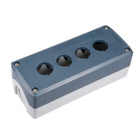 Push Button Switch Control Station Box 22mm 4 Button Hole Waterproof Gray and White