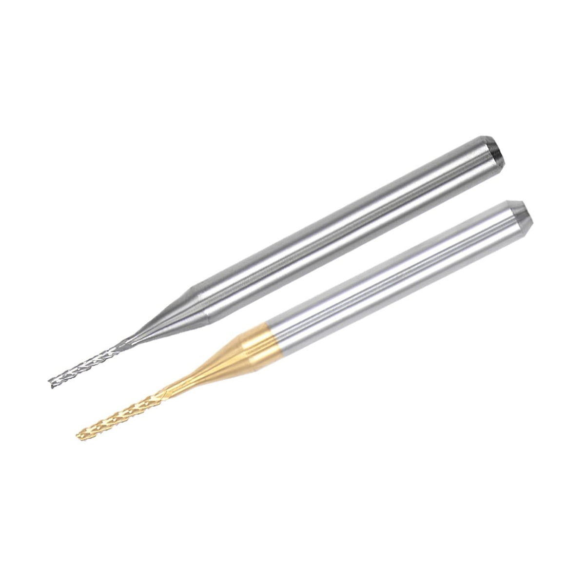 1mm Titanium Coat, 0.5mm Carbide End Mill Engraving Milling Cutter CNC Router Bits for PCB Machine 1/8" Shank 20pcs