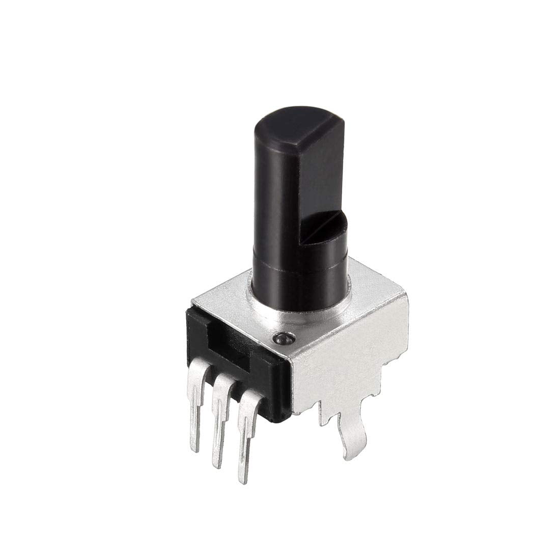 Carbon Film Potentiometer, 50K Ohm Variable Resistors Single Turn Rotary Half Shaft D Type Design 5pcs