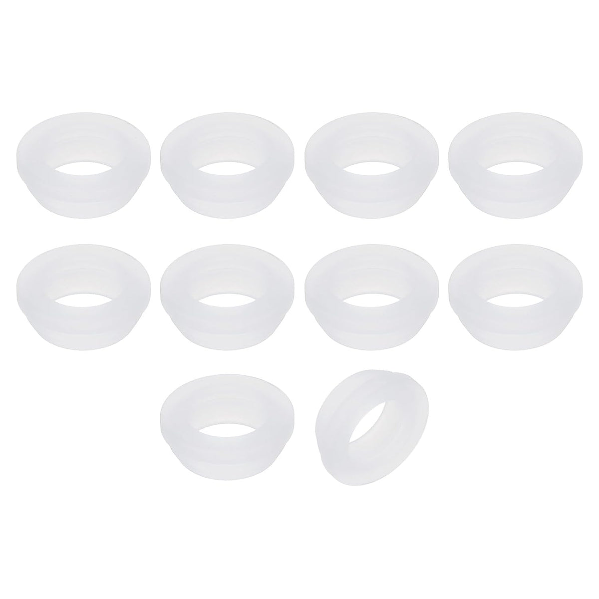 10Pcs Rubber Grommets 20mm Drill Hole, 16mm ID Hole Top Hat Grommet Silicone Rubber Hole Plug Gasket Wires Protection for Wiring Automotive, Clear