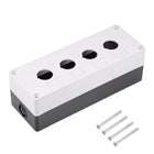 Push Button Switch Control Station Box 22mm 4 Button Aperture White and Black