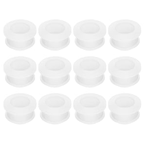 12Pcs Rubber Grommets 16mm Drill Hole, 12mm ID Hole Top Hat Grommet Clear Silicone Rubber Hole Plug Gasket for Wiring, Automotive