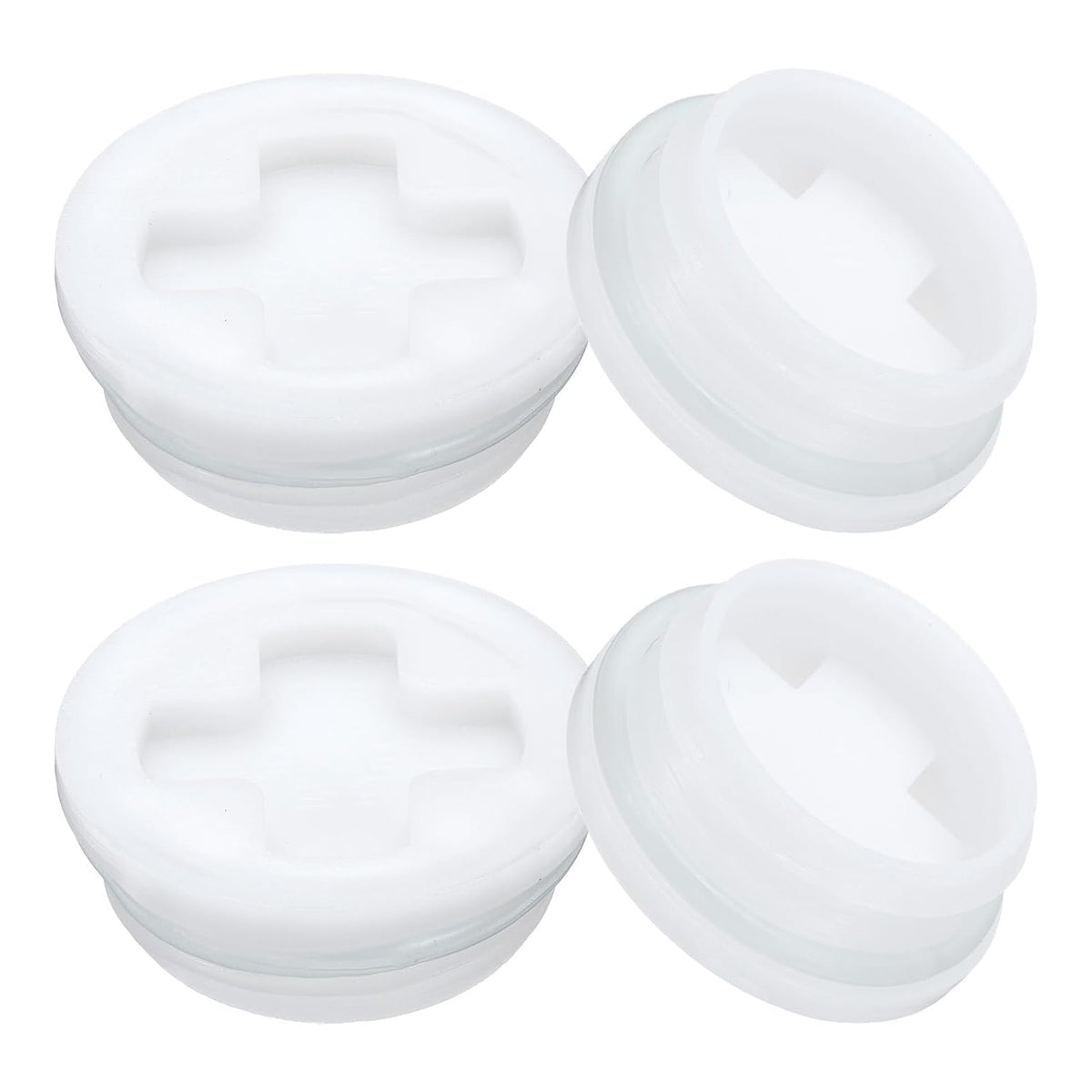 4Pcs Bung Cap, 2'' Plastic Bung Hole Caps, Coarse Thread Drum Bung Hole Cap for 55 Gallon Plastic Drums, Fuel Tank, Household Bucket Caps and Oil Tank