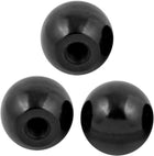 3Pcs Black Plastic Round Handle Ball Knob M12 Threaded 40mm Dia Machine Tools