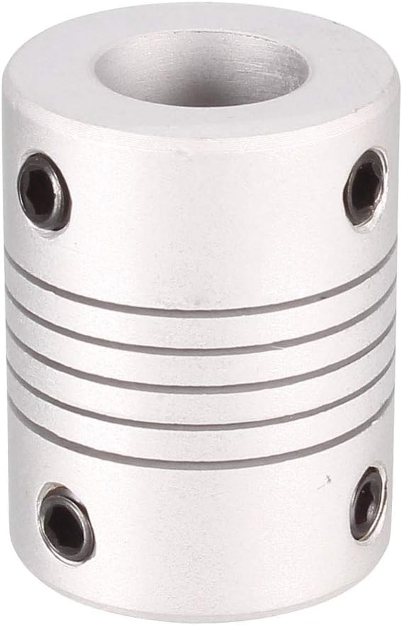 6mm to 10mm Aluminium Alloy Shaft Coupling Flexible Coupler Motor Connector Joint L25xD18 Silver