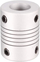 6mm to 10mm Aluminium Alloy Shaft Coupling Flexible Coupler Motor Connector Joint L25xD18 Silver