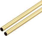 Brass Round Tube, 300mm Length 5.5mm OD 0.2mm Wall Thickness, Seamless Straight Pipe Tubing 2 Pcs