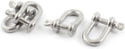 4PCS Stainless Steel 46mm Thread Wire Rope Fastener D Shackles 28 x 16 x 10mm