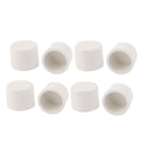 8pcs 25mm Dia PVC Round Inlet Pipe End Caps Cover White