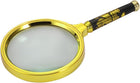 LinkMejor Carved Vintage Handheld 10X Magnifier Magnifying Glass Illuminated Magnifier Gold Tone