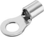 Copper Wire Lugs,10-7AWG RNB8-6S,Bolt Hole,Battery Cable Ends Eyelets Crimp Tubular Ring Terminals Connectors Silver Tone 20Pcs