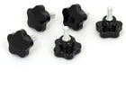 M8x20mm Thread 40mm Dia Star Head Screw Clamping Knob Grips 5Pcs