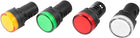 AC 110V LED Indicator Pilot Signal Lamp 22mm 4 Pcs Four Color Light