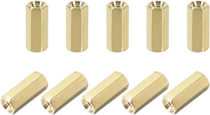 M2.5x11mm Female-Female Hex Brass PCB Motherboard Spacer Standoff for FPV Drone Quadcopter, Computer & Circuit Board 50pcs