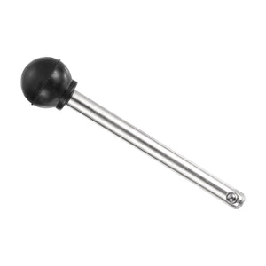10mmx95mm Quick Release Pins, Detent Pins with Round Knob, Chrome-Plated Carbon Steel Marine Hardware for Marine Mountain Seat, Ship Outfitting, Shipbuilding, Silver