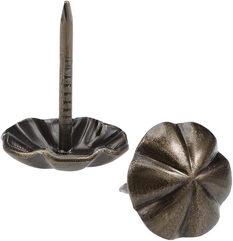Upholstery Nails Tacks 16mm Head Dia 20mm Length Antique Thumb Push Pins Bronze Tone 15 Pcs