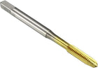 Metric Machine Tap M4 x 0.7mm H2 Titanium Coated (Ti-coated) High Speed Steel 3 Straight Flutes Screw Thread Tapping Threading Machinist Repair DIY Tool