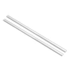 10mmx5mmx250mm Transparent Clear Solid Acrylic Semicircle Rod PMMA Bar 2pcs