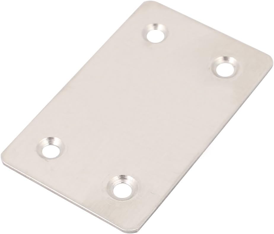 Metal Rectangle 4 Holes Flat Mending Repair Plate Bracket Fastener Connector