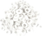100pcs 8mm x 15mm White Rubber Wiring Grommets Ring Cable Protector