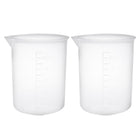 Measuring Cup 300ml PP Plastic Graduated Beaker Transparent for Lab Kitchen liquids 2pcs