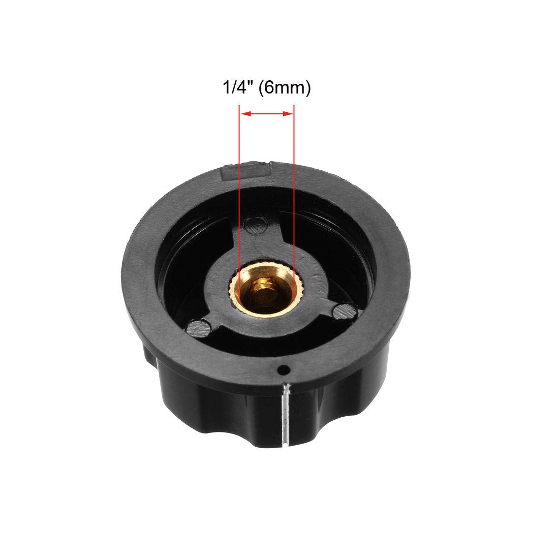 10Pcs Commande de Haut-Parleur Tige de Potentiomètre à Trousse d'Amplificateur de Puissance 33mm Dia. Trousse de Trousse à Trousse pour Arbre de 6mm Dia.