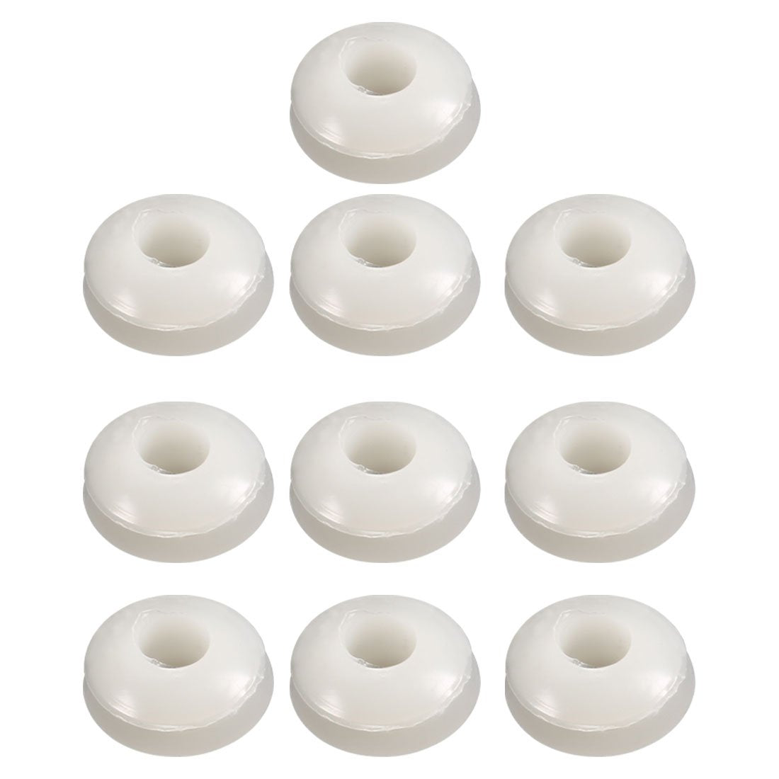 10pcs Double Side Rubber Ring Sealing Grommet Wire Grommets White 8mm x 5mm