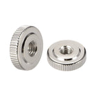 Round Knurled Thumb Nuts Conector Lock Adjusting Nuts, M6 Female Threaded Thin Type, Nickel Plated, Pack of 20