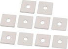 M5 x 20mm Square Stainless Steel Flat Repair Plate Silver Tone 10pcs