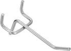 50Pcs 2" Pegboard Hooks, L Shape Metal Wall Hooks, Pegboard Tool Accessories Fit 1/8" Pegboard 32mm Hole Distance for Wall Organizing, Garage, Kitchen, Store, Silver