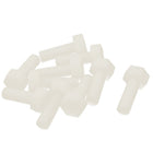 Hexagon M10 x 30mm Nylon Plastic Screw Threaded Pack of 10PCS