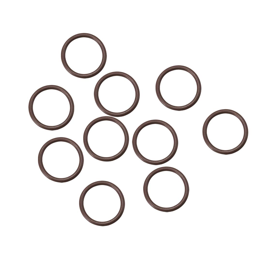 Fluorine Rubber O-Rings 9mm OD 7mm ID 1mm Width, Metric FKM Sealing Gasket, Pack of 10