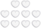 10 Pcs Small Heart Resin Keychain Moulds, Silicone Epoxy Mould Kit with Hole for Pendant Keychains Ornament Jewelry Art Crafts Making DIY Crafts, White