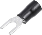 50Pcs SV2-4M Insulated Fork Spade U-Type Wire Connector Electrical Crimp Terminal 16-14AWG Black