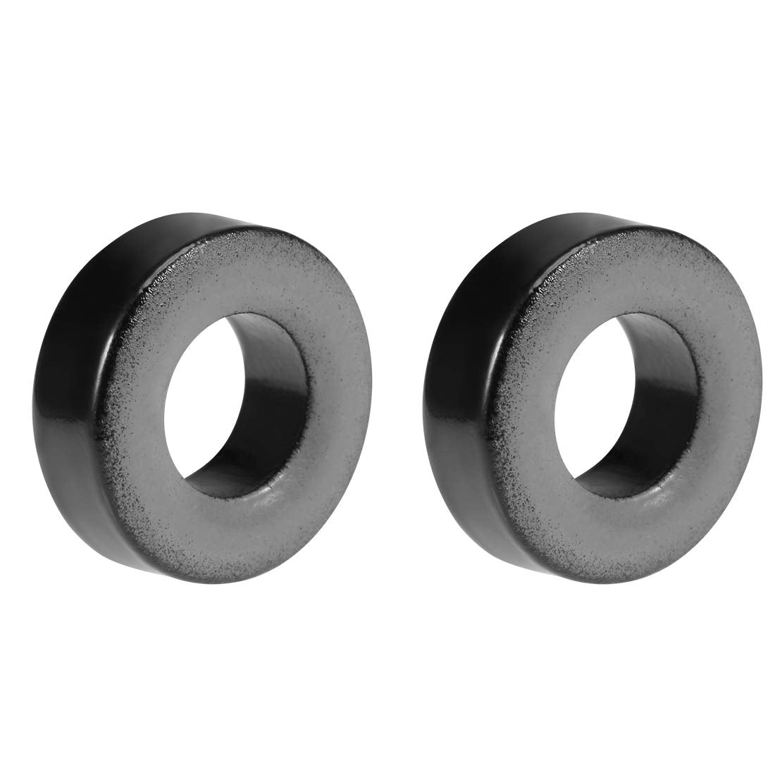 2pcs 9.2 x 18 x 6.5mm Ferrite Chokes Ring Iron Powder Toroid Cores Black Gray