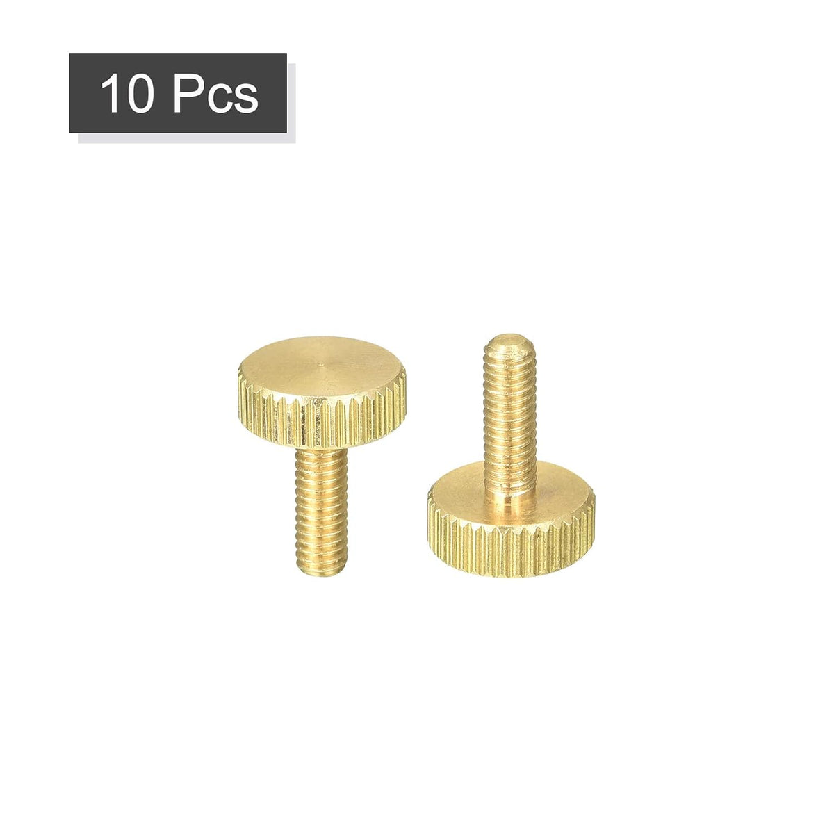 투박한 핀스크루, M5x8mm 평평한 브론즈 볼트 그립 노브 고정장치, PC, 전자, 기계용 10개