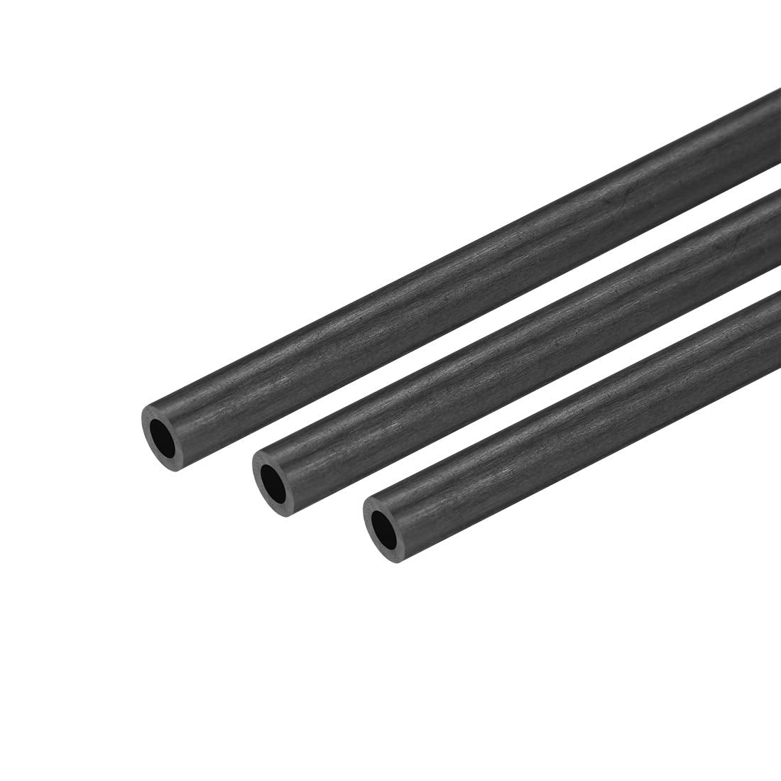 Carbon Fiber Round Tube 4mm x 3mm x 400mm Carbon Fiber Wing Pultrusion Tubing for RC Airplane Quadcopter 3 Pcs