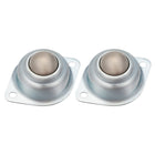 Ball Transfer Bearing Unit 1 Inch Load 66Lbs Flange Mounted Bearing Steel for Transmission Pack of 2