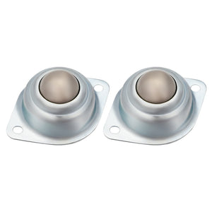 Ball Transfer Bearing Unit 1 Inch Load 66Lbs Flange Mounted Bearing Steel for Transmission Pack of 2