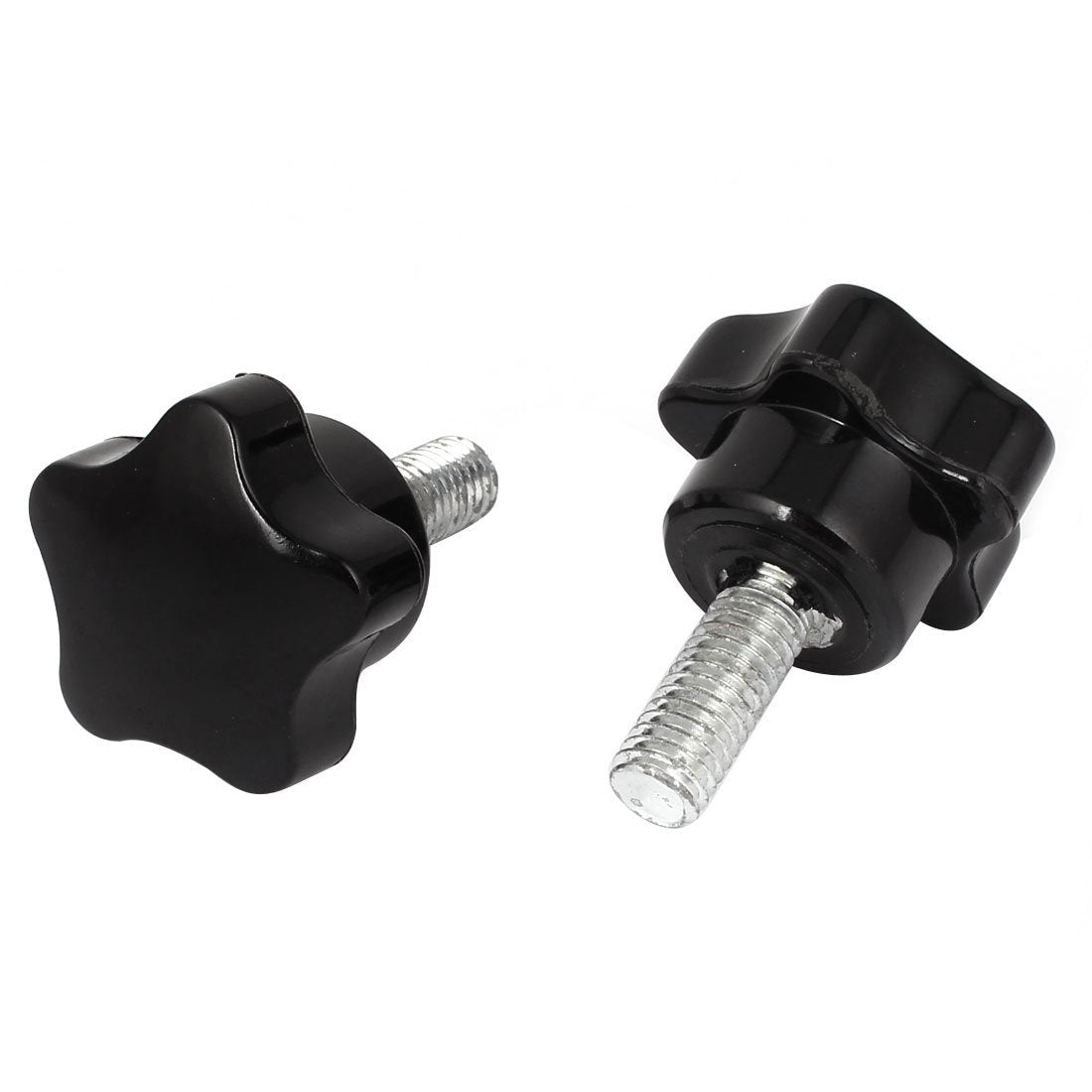 32mm Dia Star Shaped Head M8 x 20mm Thread Clamping Screw Knob 2 Pcs