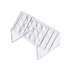 Slant Rack Acrylic Test Tube Holder 15 Wells for 10ml/15ml Centrifuge Tubes Clear