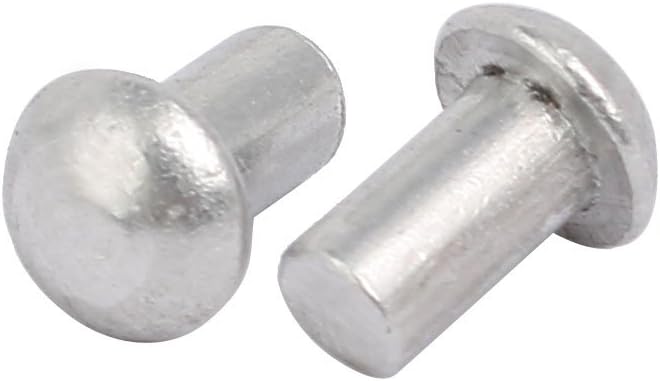 100st M3 x 5mm aluminium halvcirkulär huvud solid koppplingsskruv silverton