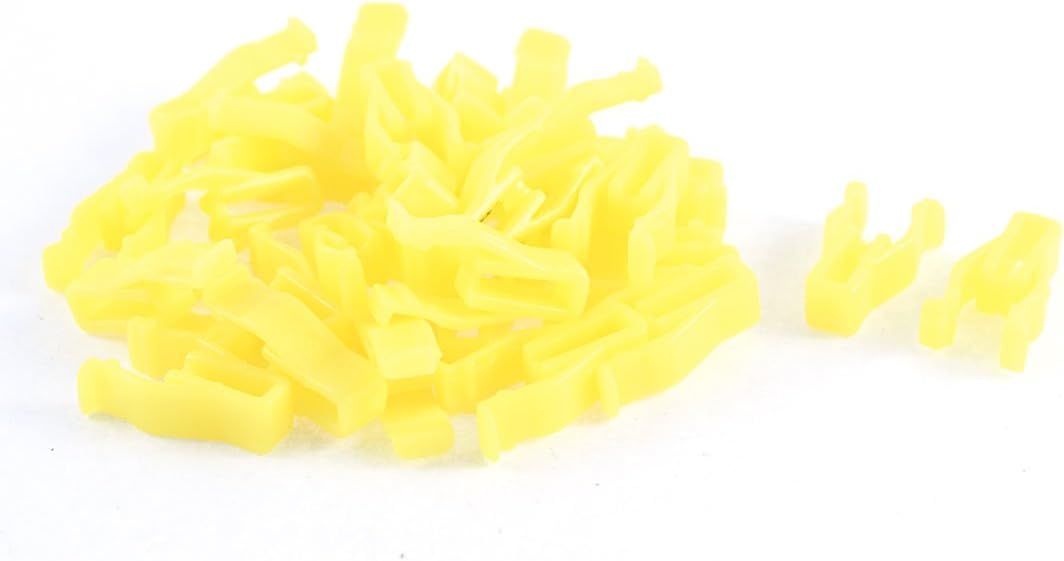 A15072300ux0057 30 Pcs Yellow Plastic Rivet Clips for 9mm Hole Dia Pack
