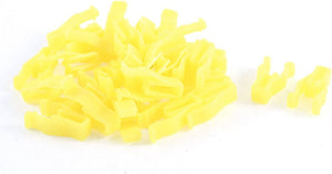 A15072300ux0057 30 Pcs Yellow Plastic Rivet Clips for 9mm Hole Dia Pack