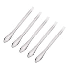 Micro Scoop 125mm Stainless Steel Reagent Sampling Lab Spoon Spatulas for Laboratory 5Pcs