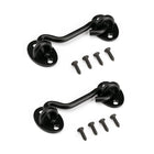 3“-Privacy-Haken und Augenklappe für Scheunentore, Schwarz (3 INCH – 2 Stück)